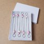 Porcelain Tea Rose Beaded Party Appetizer Picks Set of 8