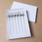 Silver Ball Beaded Party Appetizer Picks Set of 6