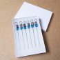 Silver Blue Czech Glass Party Appetizer Picks Set of 6