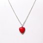 Dainty Red Stone Heart Necklace