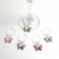 5 Enamel Butterfly Wine Glass or Mug Charms