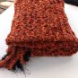 Large Luxury Scarf or Stole Super Soft Chenille Terracotta Handmade