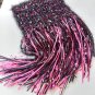 Elegant Black and Pink Ribbon Fringed Crochet  Luxury Scarf Handmade
