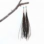Super Long Natural Peacock Feather Earrings 8 inch
