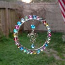 Beaded Beach Turtle Suncatcher Wire Wrapped Rainbow Color