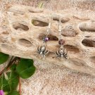Silver Spider with Iridescent Crystal Earrings