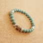 Turquoise and Fossil Agate Beaded Bracelet