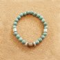 Turquoise and Fossil Agate Beaded Bracelet