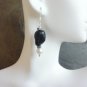 Chunky Black Stone Nugget Bracelet And Earring Set