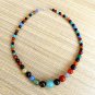 Beautiful Multi Color Mixed Agate Gemstone Necklace