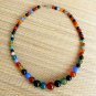 Beautiful Mixed Multi Color Agate Gemstone Necklace