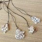 Natural Off-White Howlite Stone Pendant Leather Necklace (lI)