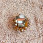 Sparkly Beaded Glass Crystal Cocktail Ring Honey Gold