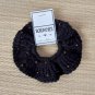 Luxury Hair Scrunchie Crochet Classy Beaded Black Handmade