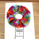 Luxury Hair Scrunchie Crochet Fiesta Cheery Colorful Handmade