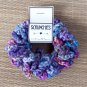 Luxury Hair Scrunchie Crochet Purple Rain Handmade