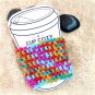 Hot or Cold Drink Cover Cup Cozy  Multi Color Crochet Handmade
