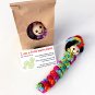 Crochet Worry Worm Anxiety Toy for Stress Relief Wooden Head Handmade
