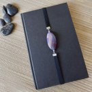 Beautiful Stretchy Elastic  Bookmark Striped Agate Purple Passion