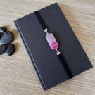 Beautiful Stretchy Elastic  Bookmark Striped Agate Pink Lace
