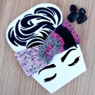 Luxury Ear Warmer Headband Knitted Pink Greys Handmade