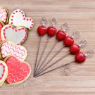 Cookie Scribe Tool Beaded Red Stone Heart