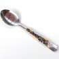 Serving Spoon Stainless Steel Red Green Glass Beaded Holiday Gift