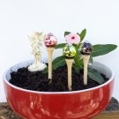 Miniature Gazing Ball for Fairy Garden Terrarium Houseplants Shiny l - Set of 3