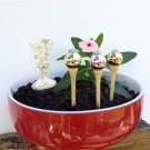 Miniature Gazing Ball for Fairy Garden Terrarium Houseplants Shiny ll - Set of 3