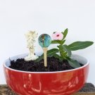 Miniature Glass Gazing Ball for Fairy Garden Terrarium or Houseplants Swirl