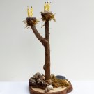 Wood Candle Stand Enchanted Garden Fairy Accessories Dollhouse Mini