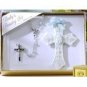 Two-piece Rosary and Cross set Girl  (Boy set shown) 40409