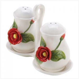 COTTAGE ROSE SALT and PEPPER SET