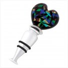 ART GLASS HEART WINE STOPPER