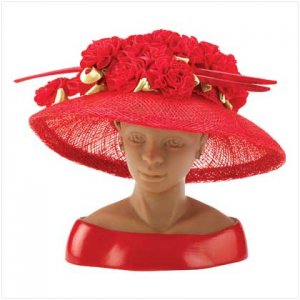 RED SINAMAY ROSEBUD HAT