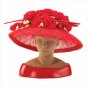 RED SINAMAY ROSEBUD HAT