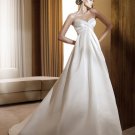 Glamorous Train Satin Empire Waist Sweetheart Wedding Dress D62860