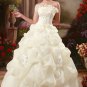 Charming Light Champagne Strapless Ball Gown Wedding Dress D60397