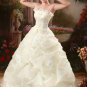 Charming Light Champagne Strapless Ball Gown Wedding Dress D60397