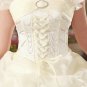 Charming Light Champagne Strapless Ball Gown Wedding Dress D60397