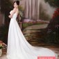 Elegant Ivory Spaghetti Train Wedding Dress D60337