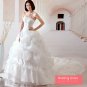 Luxurious Ivory Strapless Cathedral Train Wedding Dress D60357