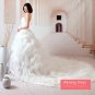 Luxurious Ivory Strapless Cathedral Train Wedding Dress D60357