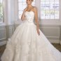 wholesale Princess Look Strapless Floral Sash Ball Gown Hi-Lo Wedding Dress D63837