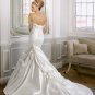 Delicate Strapless Mermaid Trumpet Chapel Train Wedding Dress D63827