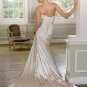 Luxurious Strapless Mermaid Trumpet Hi-Lo Wedding Dress D63833