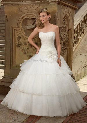 wholesale Exquisite Strapless Ball Gown Floor Length Wedding Dress D63823