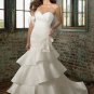 Fantastic Strapless Mermaid Trumpet Hi-Lo Wedding Dress  D63829