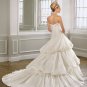 Elegant Strapless Ball Gown Floor Length Wedding Dress D63832