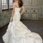 Amazing Strapless Mermaid Trumpet Hi-Lo Wedding Dress D63813